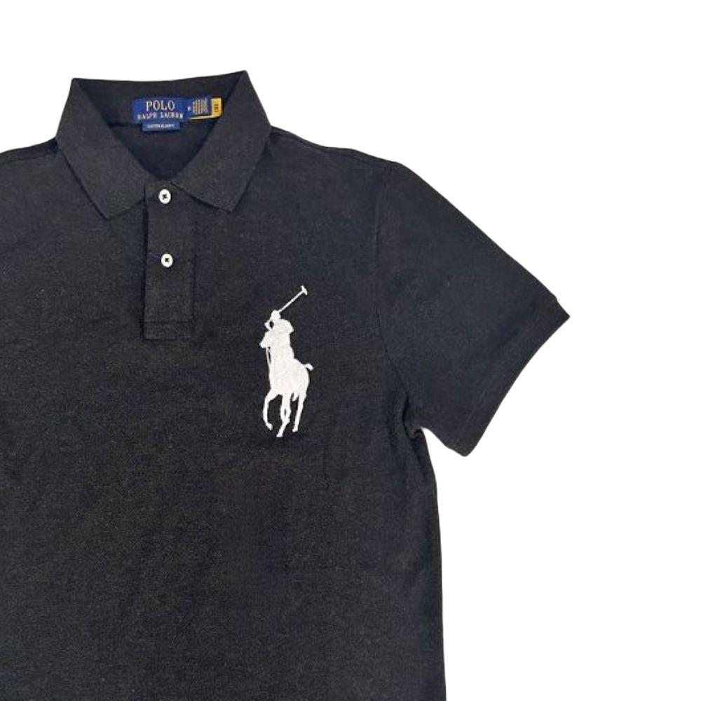 Polo Ralph Lauren Büyük Pony Logolu İşlemeli Düz Renk Kısa Kollu Polo Tişört Erkek üstler Koyu Gri 710697457-046