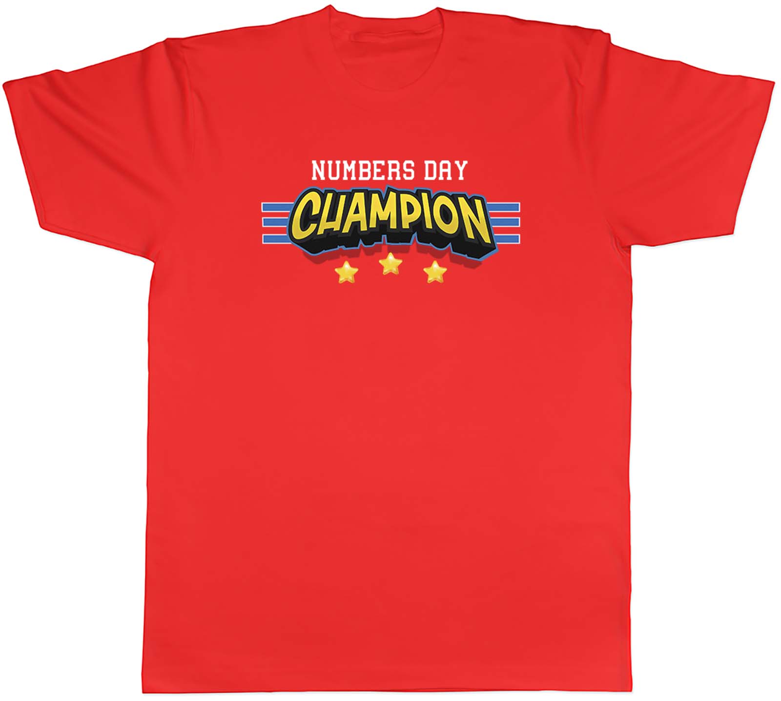 Number Day Champion Unisexs TShirt Mathematics Maths Tee Gift S