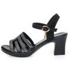 Fashion AIYUQI  Women's Sandals Summer 2025 New Thick Heel High Heels Female Large Size Roman Sandals For Women