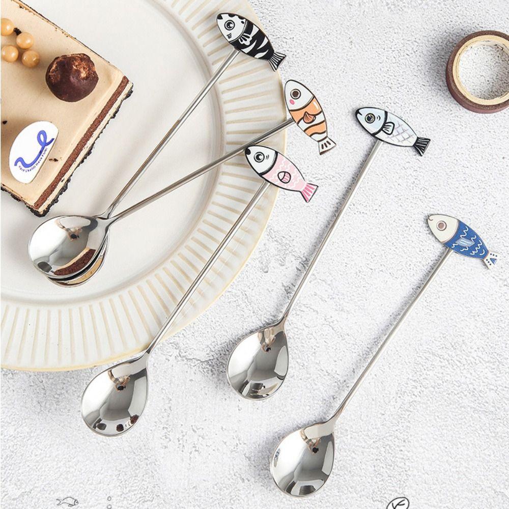 Colorful Stirring Spoon Japanese Korean Style Teaspoon Cute Dessert Spoon  Children