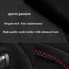 Car Steering Wheel Cover For Tesla Model 3 2015- Model Y - Ized Hand-stitched Suede Leather Car Accessories