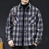 Amerikanische Retro Karomuster Herren Daunenjacke: Winterkollektion 2025 - Warme High-End-Oberbekleidung mit Revers