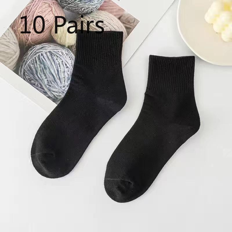 

10 пар мужских спортивных носков на весну и осень, однотонные, для отдыха 10 Pairs