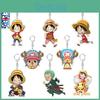 Cute One Piece Luffy Zoro Keychain Toy Keyring Bag Pendant Figures Doll Gift For Kids