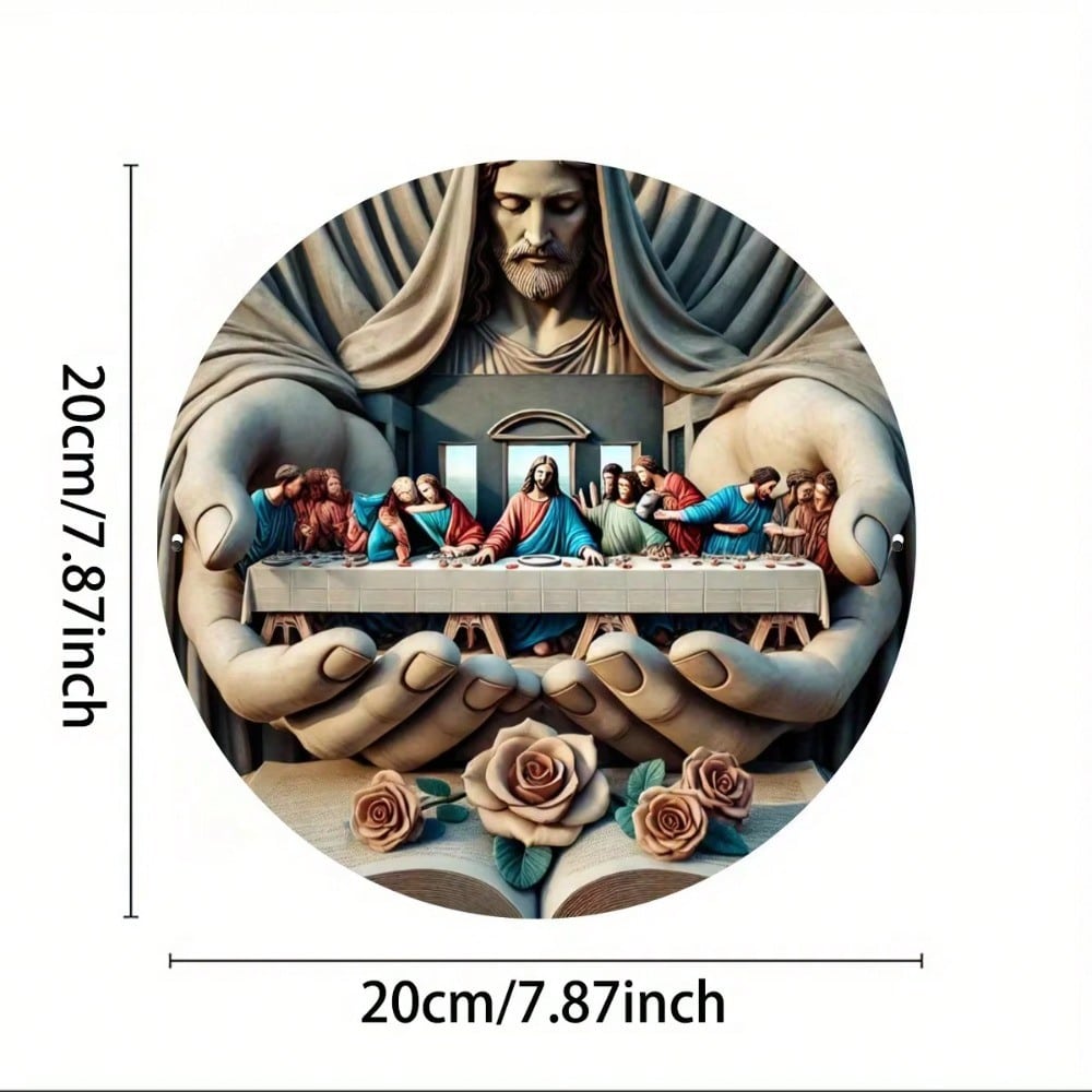 Creative Iron Painting The Last Supper 2D Flat Art For Restaurant Bar Cafe Decor разноцветный