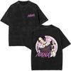 Anime Nana Osaki Vintage Washed T-shirts Grunge Black Stones Y2k Streetwear 90s Cartoon Oversized Short Sleeve T Shirt Unisex