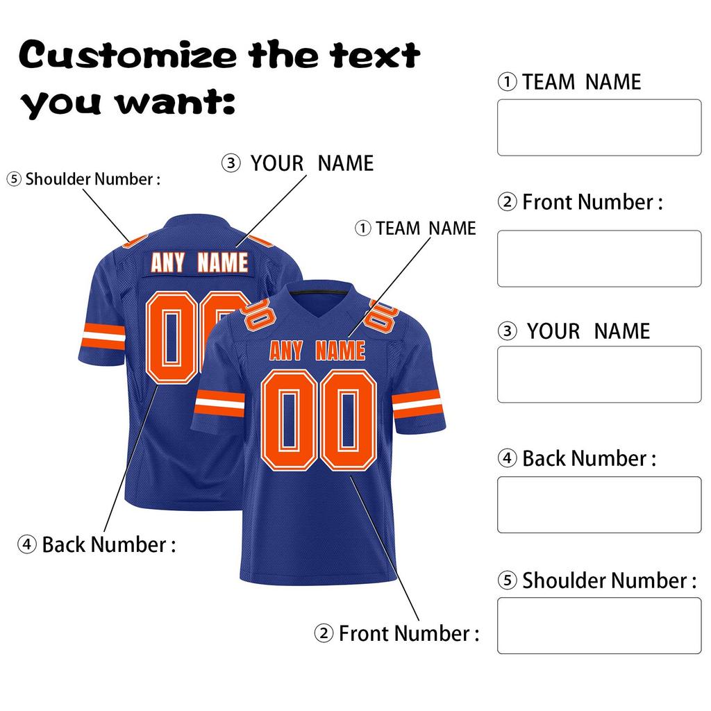 Custom Football Jerseys Personalized Printed Team Name & Number Sports Uniform For Men Women Youth
