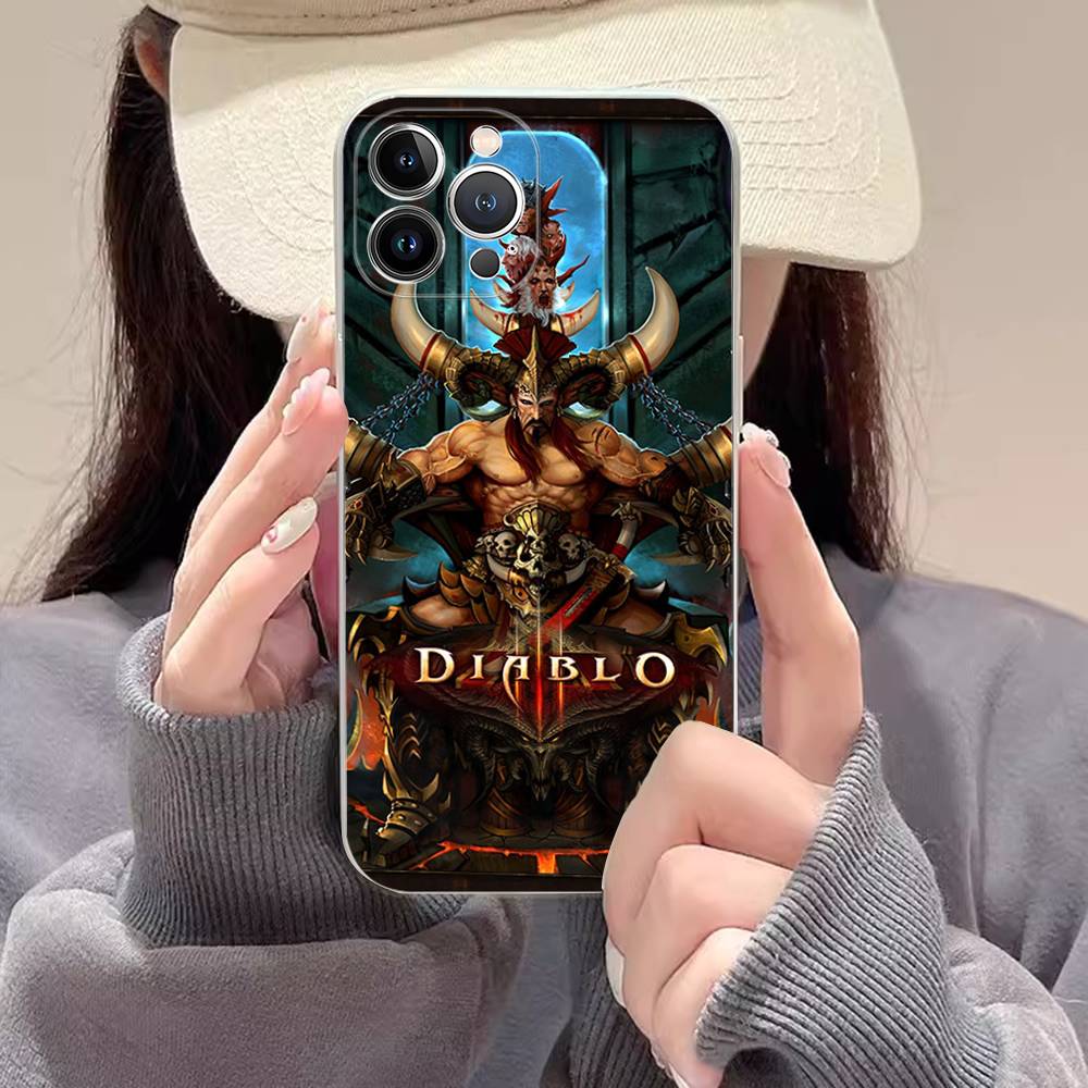 Classic Action D-Diablo Game Phone Case For IPhone 17 16 15 14 13 11 12 Pro Max 16 Plus Transparent