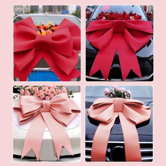 Duża czerwona kokarda wisiorek świąteczny łatwy do zawieszenia dekoracja świąteczna wewnętrzna zewnętrzna dekoracja pudełka na prezent