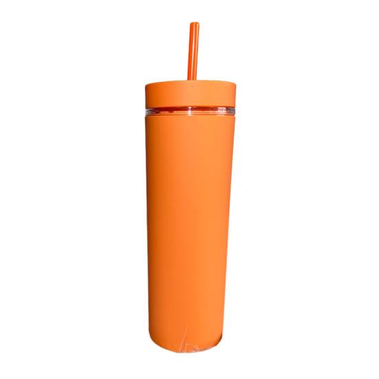 500ml Skinny Tumbler with Lid And Straw Double Wall Sippy Cup BPA-Free Tumblers