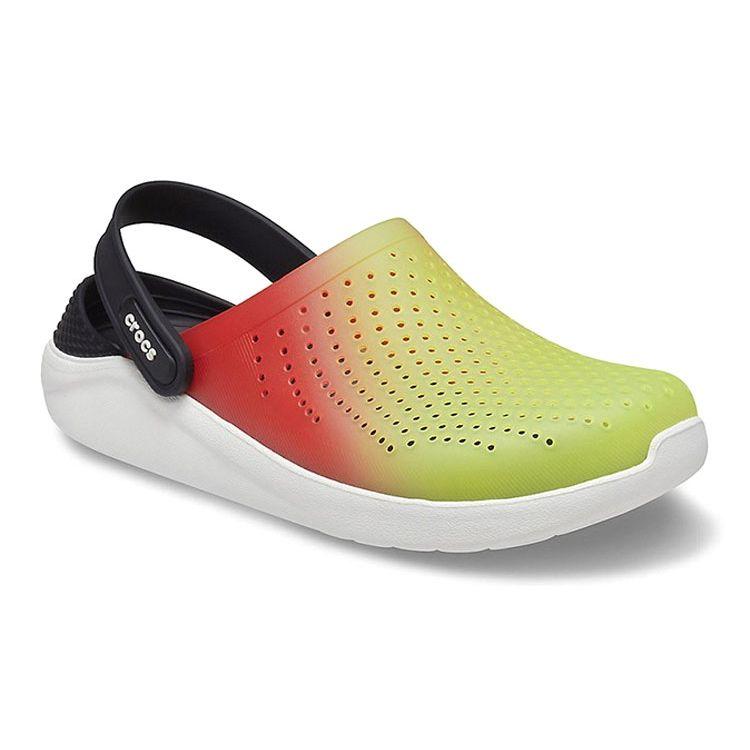 Crocs Nazouváky LiteRide EVA s logem Unisex Obuv Modrá Oranžový Gradient 206597-3T9