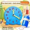 Second Grade Clock Model: Teaching Aids for Kids To Learn Time - 3-Pin Math Learning Toy