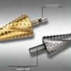 High Hardness Titanium-Coated Spiral Groove Step Drill Bit Set with Customizable Hexagonal Handle