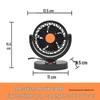 Cross-border 24V Dual-Head Truck Fan with USB Shaking Function