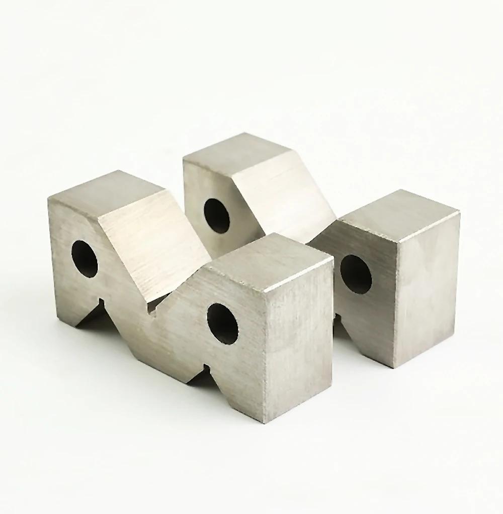 2 Pieces High Precision Carbon Steel M-Type V-Block 50mm/75mm Set for Machine Tool Measurement Workshop Calibration