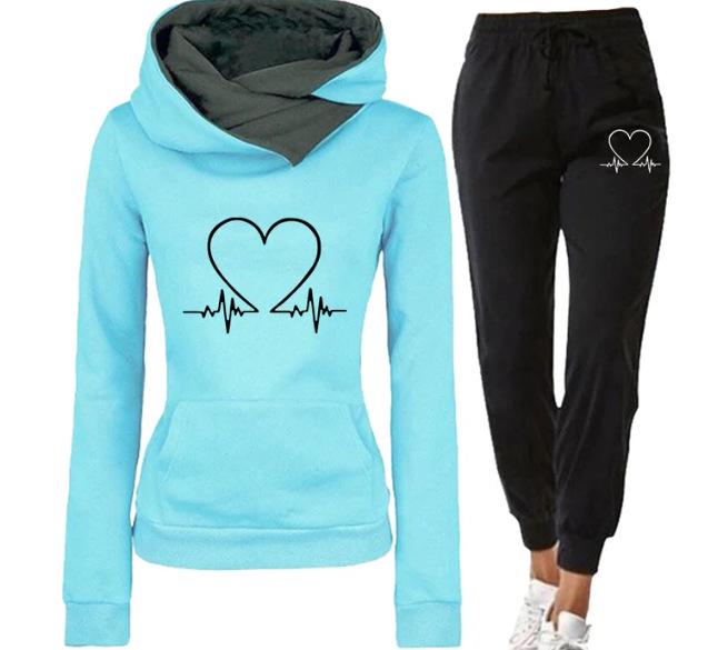 2023 Unisex Printed Sweatshirt Suit: Autumn/Winter Pullover Hoodie Jogging Sportswear