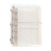 Transparent Trifold Binder A6 A7 M5 Binder, 5/6-Rings Refillable Loose Leaf Folder Folder, Planner Budget Notebook Cover for School, Office, Meeting