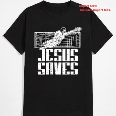 Jesus Saves Soccer Christian Goalkeeper T-Shirt S-5XL