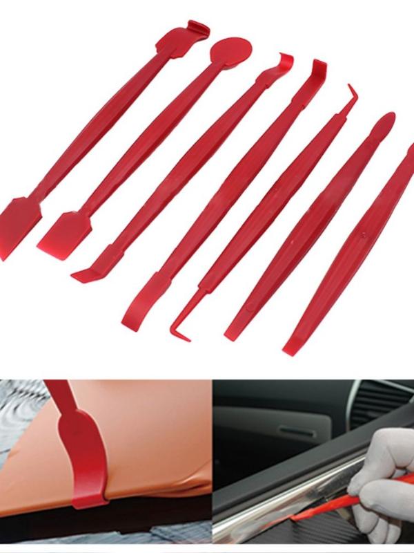 7pcs/set Car Vinyl Wrap Film Squeegee Scraper Tools Edge-closing Tool for Automobile Film Sticking Car Styling Auto Accessories