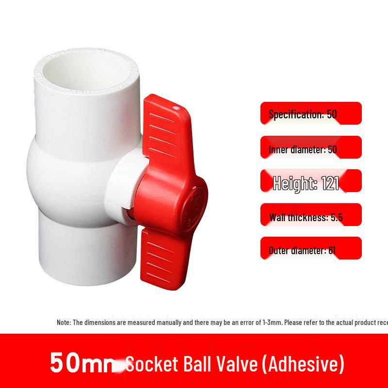 PVC Ball Valve Set: 4-Point and 6-Point Water Supply Valves for DN25, 32, 40, 50 Pipes