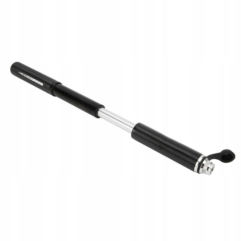 Shrader Presta tire pump with hose, aluminum bottle mount