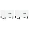 VidaXL Coffee Tables 2 Pcs White 50x50x40 Cm Engineered Wood 829445