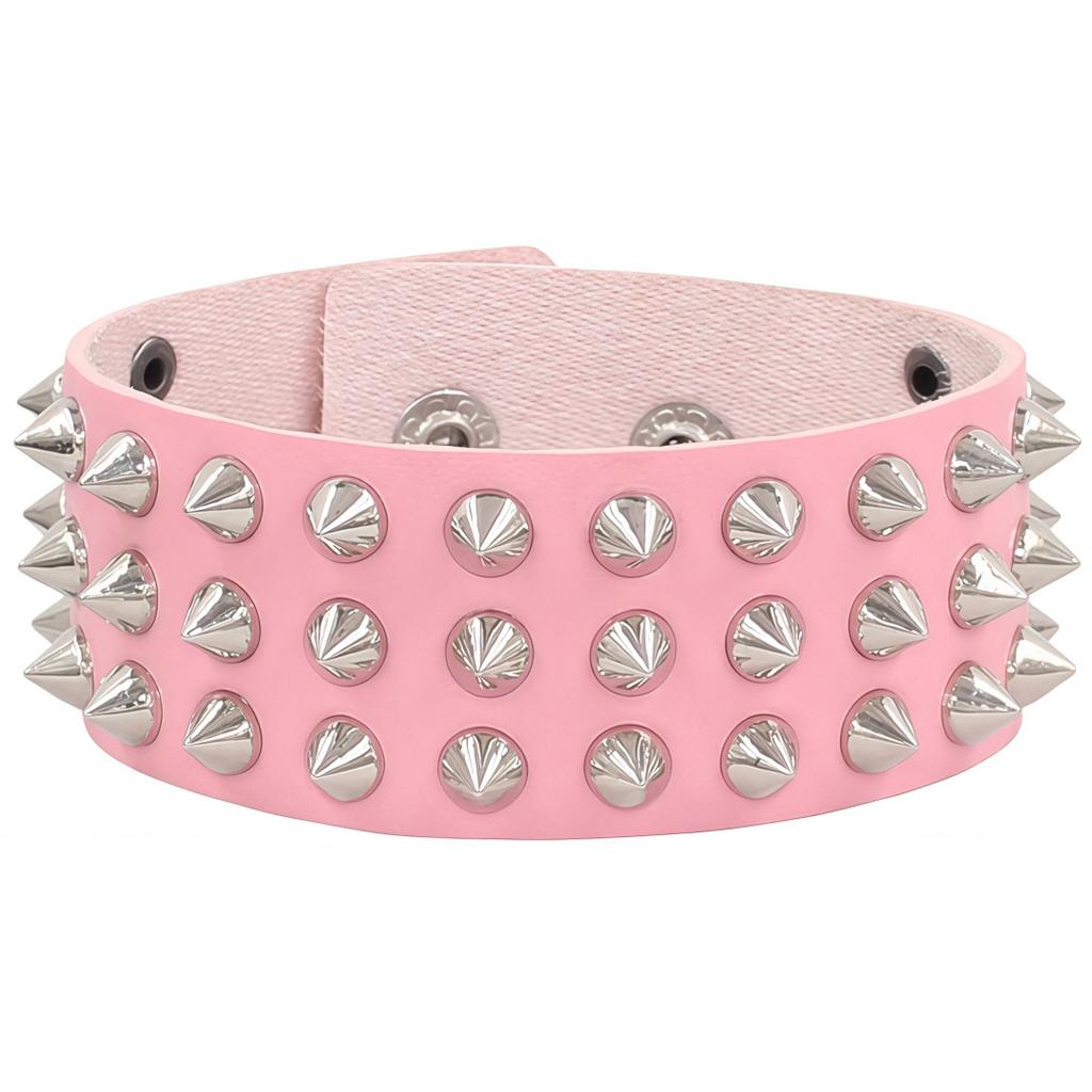 DIEZI Punk Vintage Gothic Goth Men Wrap Bracelet For Women Harajuku Black PU Leather Rivet Charm Bracelet Bangles Jewelry