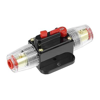 X AUTOHAUX Inline Circuit Breaker Car Protection Stereo Switch Fuse Holder Reset Fuse