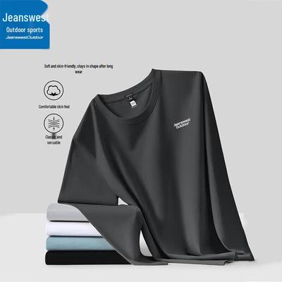 Jeanswest Men's Casual Long Sleeve Pullover T-Shirt