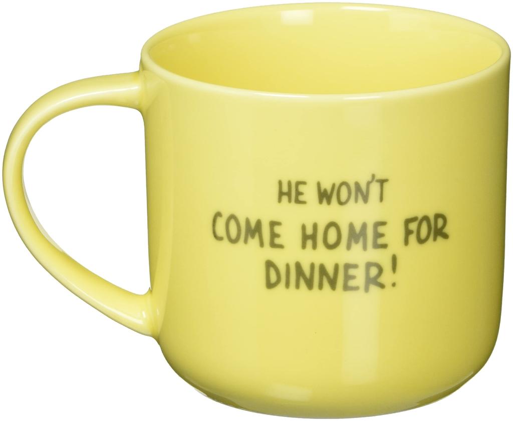 Yamaka Shoten MOOMIN Little My Microwave and Dishwasher Moomin Nordic Day Wedding Made in Mug, Design, Yellow, Approx. 350ml, Safe, Merchandise,