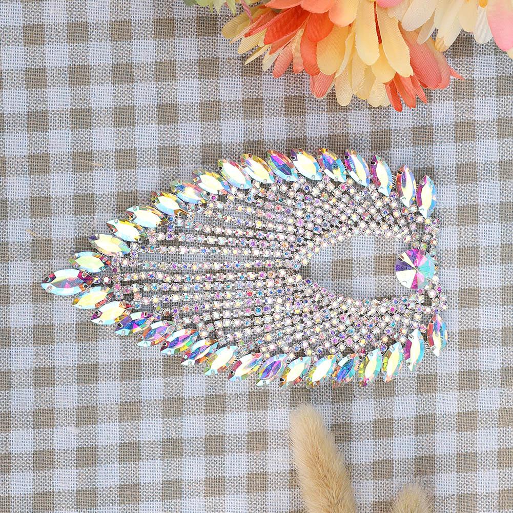 8.5 x 13cm Rhinestone Claw Chain Decorative Strass Crustal Horse Eye Applique Chain