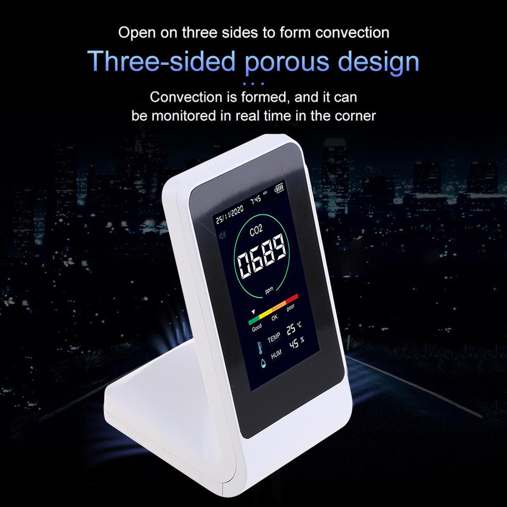 Carbon Dioxide CO2 Detector Monitor Meter Tester Sensor Temperature Humidity Semiconductor/infrared Air Quality Detector