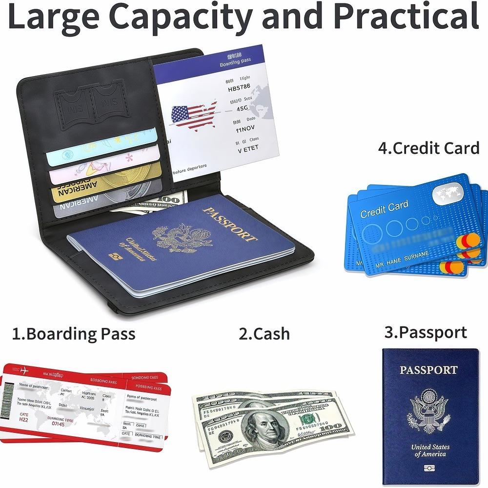 PU leather card holder, passport holder, RFID passport cover, multi-functional ID bag.zwq