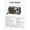 Multifunctional Radio Solar Battery Powered AM FM SW Radio TF Card USB Drive Portable Radio with Bluetooth Speaker