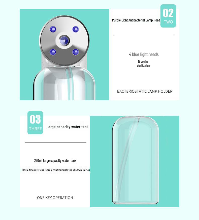 Blaulicht-Nano-Desinfektionssprüher - Elektronischer Zerstäuber zur Haushaltssterilisation