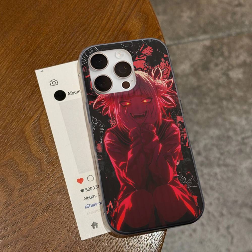 Toga Himiko My Hero Academia For Phone 17 16 15 14 13 12 11 Pro Max Plus Pro Air Phone Case Corrugated Stripe Back Cover