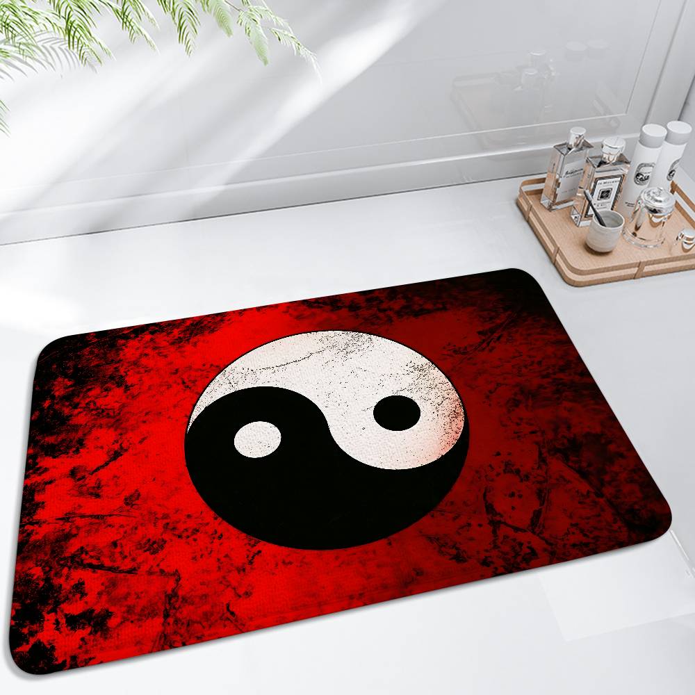 

Chinese Tai Chi Bagua Yin Yang Floor Mat Living Room Rug For Bedroom Welcome Mat Outdoor Rug 40x60cm