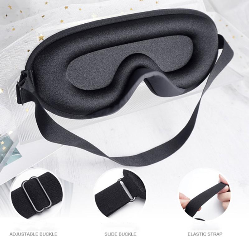 Augenmaske aus Seide zum Schlafen, weich gepolstert, Schattenbezug zum Entspannen