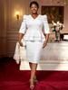 Peplum Jacquard  Midi Dresses for Women with Puff Sleeves and Layered Waist Detail for Church Weddings and Elegant Formal Events