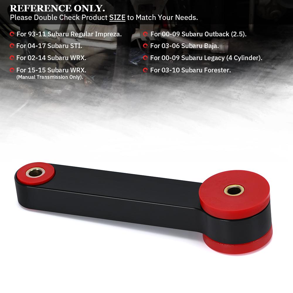 Pitch Stop Mount BLACK FOR 93- 2017 Subaru Impreza WRX & STi Legacy & Forester