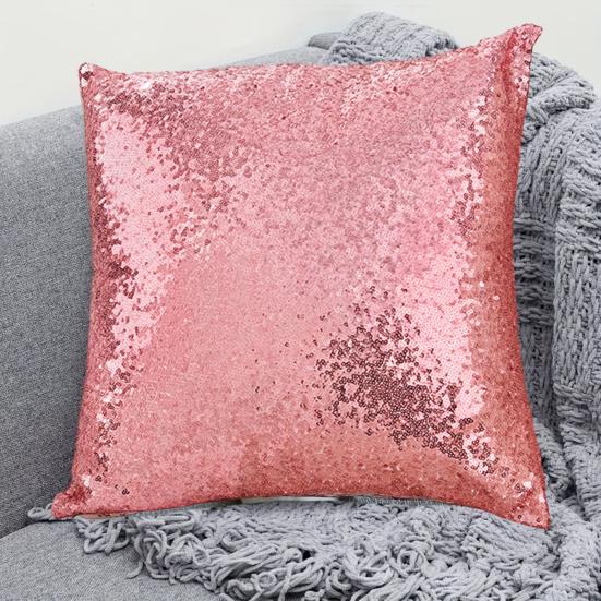Sequin Pillow Case Shiny Sparkling Throw Pillow Cover Gold/Silver/Red Decorative Pillowcase for Couch Bed Sofa Party
