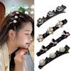 Pack Of 4 Plastic Bang Hair Clip NonSlip Strong Grip Flower Theme Barrette For Fringe Flyaways Hair Styling