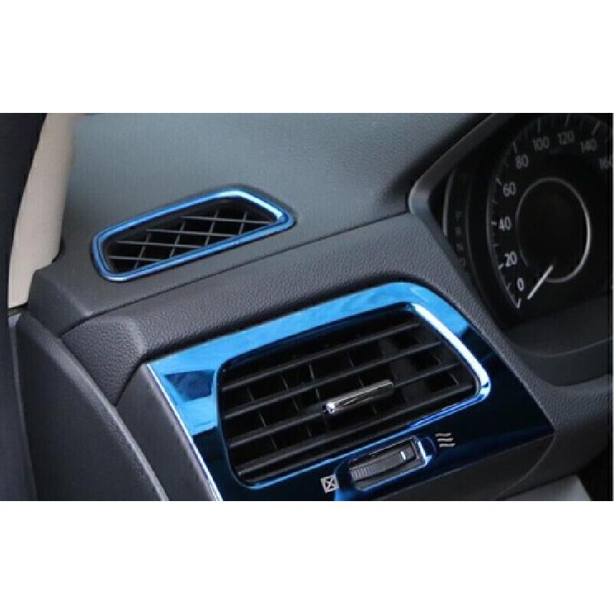 For Honda CR-V EX LX 2012-2016 Blue Steel Dash L&R AC Air Outlet Vent Trim 2Pcs