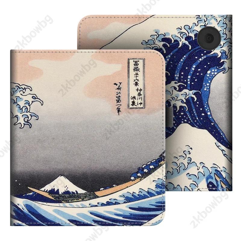 Magnetische Hoes voor Kobo Libra 2 Tolino Vision 6 5 Smart Case voor Kobo Libra Color Kleur H2O 7'' E-reader Handriem Cover