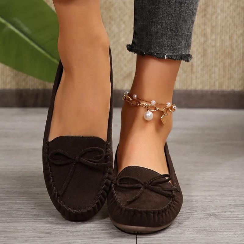 Fashion 2025 New Style Women Flats Shoes Loafers Candy Color Slip On Flat Shoes Ballet Flats Comfortable Ladies Shoe