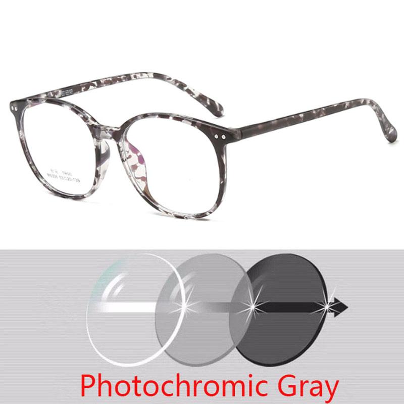-1 -1.5 -2 -2.5 -3 -3.5 -4 -4.5 -5.0 -5.5 -6.0 Classic Rivets Big Round Myopia Glasses With Degree Women Men Black Glasses Frame