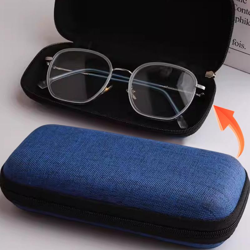 2026 EVA Oxford Cloth Pressure Resistant Sunglasses Box with Zipper Bag Hook Sunglass Case Portable Travel Eyelasses Accessories