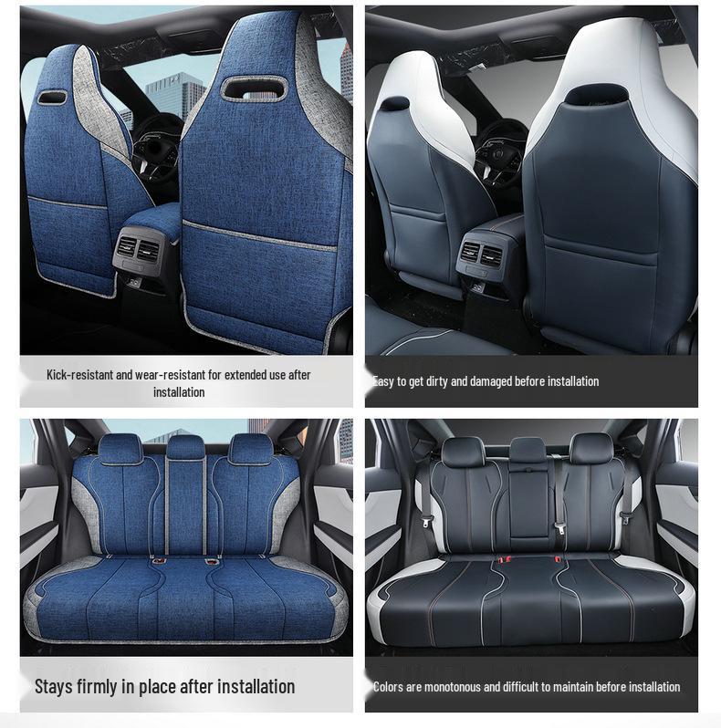 BYD QinPLUS Linen Car Seat Cushion, Full Surround, Four Seasons, for Qinplusdmi/ev.
