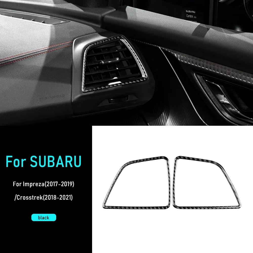 For Subaru Crosstrek 2018-2023 Impreza 2017 2018 2019 2020 2021 2022 2023 Soft Carbon Fiber Sticker Dashboard Side Air Outlet