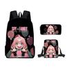 Spy Play House Anime Peripherie Rucksack Schüler Schultasche Umhängetasche Federmäppchen Dreiteiliges Set Oxford-Stoff